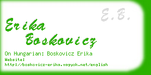 erika boskovicz business card